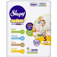 Sleepy Bebek Bezi Extra Beden:5 (11-18KG) Junior 400 Adet (4 Lü Jumbo Pk Serisi) (5pk*80)