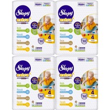 Sleepy Bebek Bezi Extra Beden:4 (7-16KG) Maxi 384 Adet (4 Lü Jumbo Pk Serisi) (4pk*96)