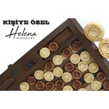 Helena Wood Art Kişiye Özel Yazılı Şimşir Tavla Pulu (35 Mm)
