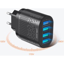 Uslion 4 Port 48W Qc 3.0 Hızlı Şarj USB Şarj Başlık Adaptör