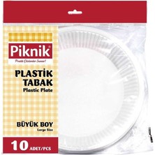 Piknik Plastik Tabak Büyük Boy 10'lu