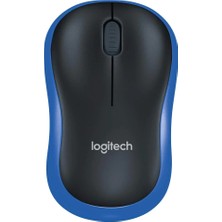 Logitech M185 USB Alıcılı Kompakt Kablosuz Mouse - Mavi Siyah