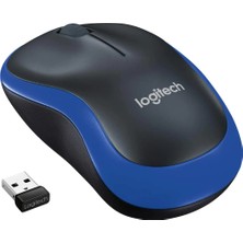 Logitech M185 USB Alıcılı Kompakt Kablosuz Mouse - Mavi Siyah