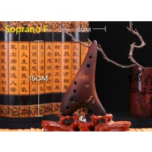 Sanlindou 12 Delik Ocarina Soprano F Flüt Seramik Ocarina Instrumentos Musicales Profesyonel Füme Burn 12 Delik | Ocarina Enstrüman (Yurt Dışından)