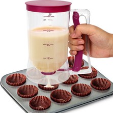 Sanlindou 900Ml Kek Hamur Dağıtıcı Ölçüm Etiketi İle Pişirme Kek Gözleme Bisküvi Kek Muffin Waffle Pişirme Ayırıcı Ölçüm Kupası | Tatlı Dekoratörleri (Mor) (Yurt Dışından)