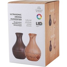 Yk Design Ultrasonic Humidifier Led Işıklı 150ml Hava Nemlendirici Ahşap