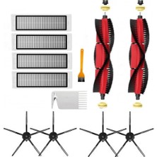 Hubsan S6 Maxv (Roborock S6 Maxv) Uyumlu Clean More Platinum Set 3 (12 Parça Siyah Set)