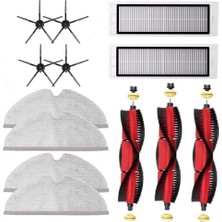 Hubsan S6 Pure (Roborock S6 Pure) Uyumlu Clean More Platinum Set 20 (13 Parça Siyah Set)