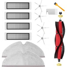 Hubsan S6 Pure (Roborock S6 Pure) Uyumlu Clean More Platinum Set 4 (13 Parça Beyaz Set)