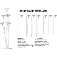 İpek Böceği Metalik Yeşil Ayaklı Balon Standı- 1 Adet