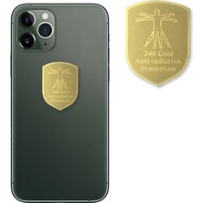 Lovyco 24K Gold Tüm Telefon ve Tabletler Için Radyasyon Önleyici Etiket Sticker Emf Koruyucu