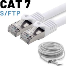 IRENIS 5 Adet CAT7 S/FTP Ethernet (Network, LAN) Kablosu, Beyaz, 25 cm