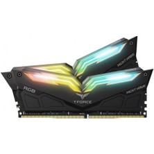 Team T-Force Night Hawk Rgb Black 16GB (2X8GB) 3200MHZ CL16 Ddr4 Gaming Ram (TF14D416G3200HC16CDC01)