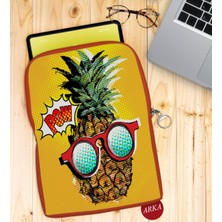 Bk Gift Pop Art Tasarımlı Taşınabilir Koruyucu Tablet Kılıfı & Organizer Çanta - Turuncu-6