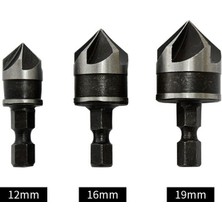 Dtools 3 Adet Yuvarlak/hex Havşa Açma Matkap Seti Ahşap Metal Içın Değışım Matkap Ucu Araçları Altıgen Şaft Karbon Çelik (Yurt Dışından)
