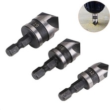 Dtools 3 Adet Yuvarlak/hex Havşa Açma Matkap Seti Ahşap Metal Içın Değışım Matkap Ucu Araçları Altıgen Şaft Karbon Çelik (Yurt Dışından)