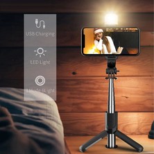 Sunlink Mobil Çubuk Uzatılabilir Lamba Bluetooth Akıllı Telefon Standı Treppiede Esnek Tripod Statyw Işık Için Mini Selfie Stick Tripode Ligh