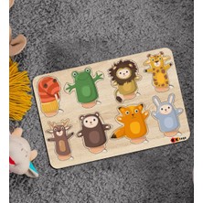 Bk Toys Çocuklar Için Ahşap Figürlü Eğitici-Öğretici Yapboz Puzzle-16