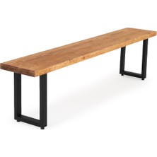 Flora Wood Exclusive Doğal Ladin Ahşap Kütük Ağaç Bench Bank 180X30