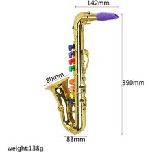 Perfeclan Saksafon Oyun Prop Sax Çocuklar Için Okul Öncesi Müzik Öğrenme Eğitici Oyuncaklar (Yurt Dışından)