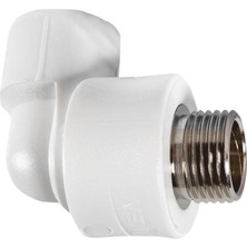 Güven Plastik 32*1/2 Dış Dişli Dirsek  Beyaz