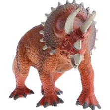 Perfeclan Gerçekçi Jurassic Dinozor Modeli Aksiyon Figürleri Çocuk Oyuncak Kahverengi Triceratops