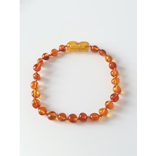 Kehribar Sarayı Damla Kehribar Yetişkin Bileklik Parlak Bal Renk