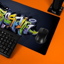 Hediye Sepeti Grafiti Tasarımlı 70X30 Büyük Boy Mousepad