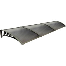 Yapısan Plastik Ayak 6mm Levhalı Pratik Sundurma Kanopi 100X360 cm Kahve