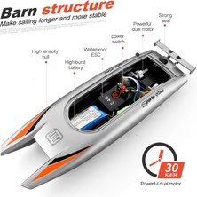 Shenzhen Xin Xin 30 km/h 2.4 Ghz Yarış Sürat Rc Teknesi - Gümüş (Yurt Dışından)