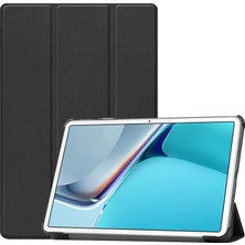 Case 4U Huawei MatePad 11 (2021) Smart Cover Katlanabilir Standlı Tablet Akıllı Kapak Siyah