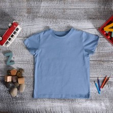 Think Simple Organik Erkek Çocuk Kısa Kollu TShirt  Mavi