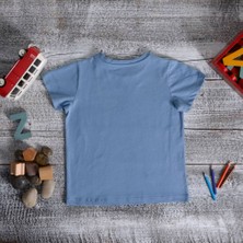 Think Simple Organik Erkek Çocuk Kısa Kollu TShirt  Mavi