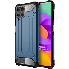 Microsonic Samsung Galaxy M22 Kılıf Rugged Armor Mavi