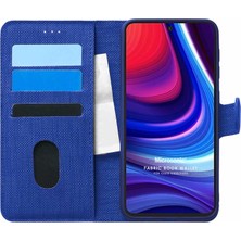 Microsonic Omix X500 Kılıf Fabric Book Wallet Lacivert