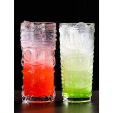 Xhang 400ml Kalınlaşmış Cam Tiki Kokteyl Bardağı - Şeffaf (Yurt Dışından)