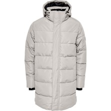 Only & Sons Carl Long Quilted Coat Otw Erkek Mavi Mont 22020156-07
