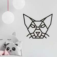 Makta Ahşap Tablo - Poligonal Kedi