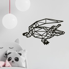 Makta Ahşap Tablo - Poligonal Timsah