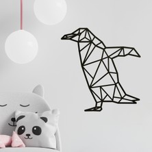 Makta Ahşap Tablo - Poligonal Penguen