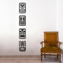 Makta Tribal Afrika Maske Tablo Seti