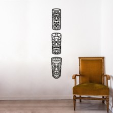 Makta Tribal Afrika Maske Tablo Seti