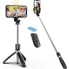 Sunlink Cep Telefonu Güzellik Lambası Mini Tripod Kablosuz Selfie Çubuğu Ile Taşınabilir Bluetooth Uyumlu Selfie Çubuğu Uzatılabilir Monopod (Yurt Dışından)