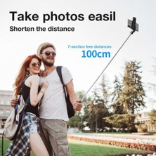 Sunlink Cep Telefonu Güzellik Lambası Mini Tripod Kablosuz Selfie Çubuğu Ile Taşınabilir Bluetooth Uyumlu Selfie Çubuğu Uzatılabilir Monopod (Yurt Dışından)