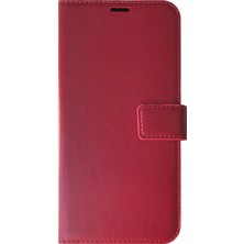 Microsonic Samsung Galaxy M22 Kılıf Delux Leather Wallet Kırmızı