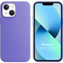 Microsonic Apple iPhone 13 Mini Kılıf Liquid Lansman Silikon Lila