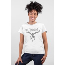 Rock&Roll Kanatlı Not Beyaz Kısa Kollu Kadın T-Shirt