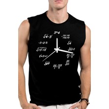 Rock&Roll Saat Kaç Siyah Kesik Kol | Kolsuz Erkek T-Shirt | Atlet 