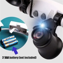 Guangdong Spirit 10X 15X 20X 25X LED Büyüteç Çift Gözlük Büyüteç Lens Kuyumcu Izle Onarım Ölçümü 8 Lens LED Lamba ile -