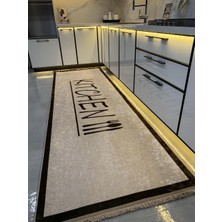 Brillant Baiter Model Lateks Deri Taban Saçaklı Mutfak Halısı